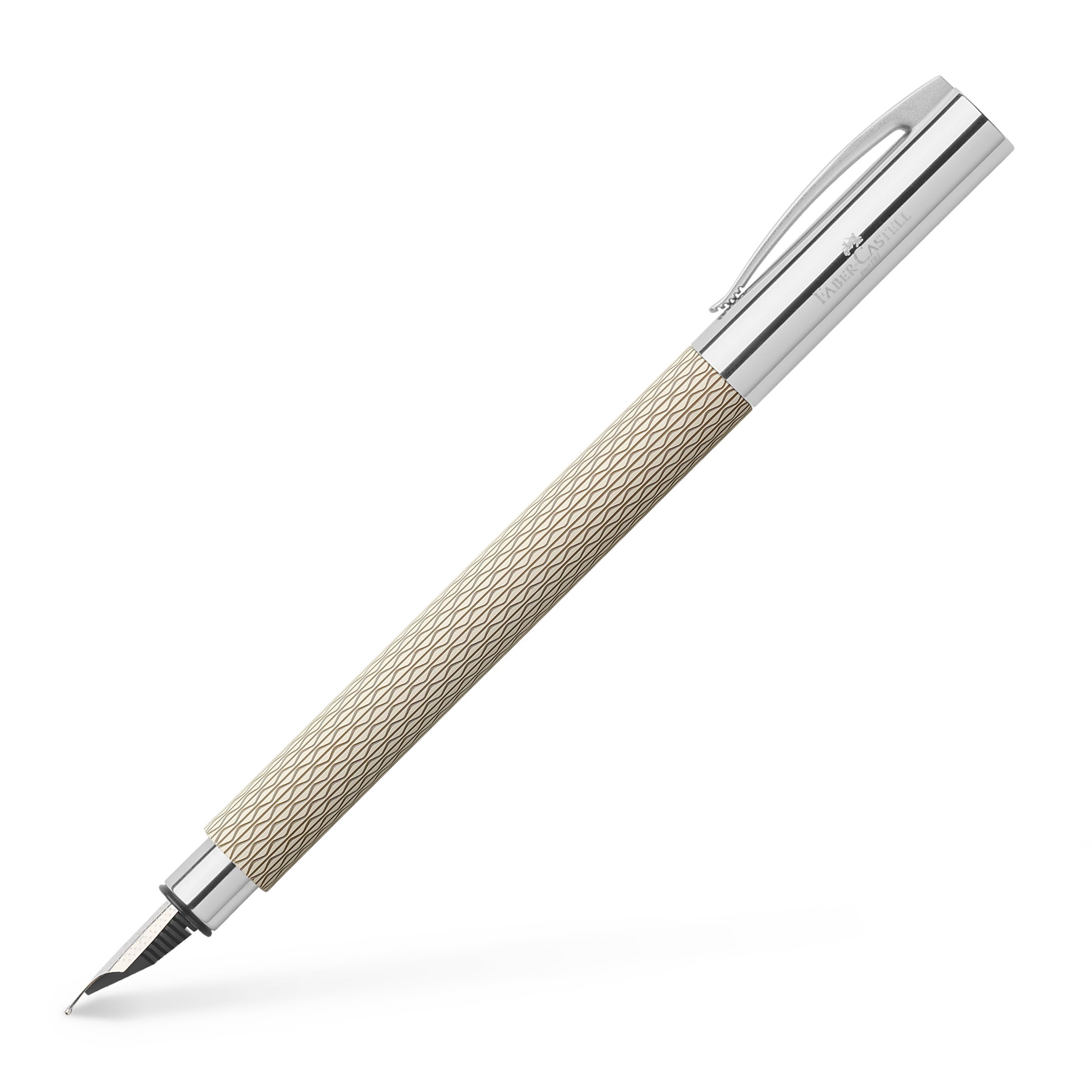 FABER-CASTELL Ambition OpArt 149620 Fountain Pen White Sand Nib Width M Includes Gift Packaging