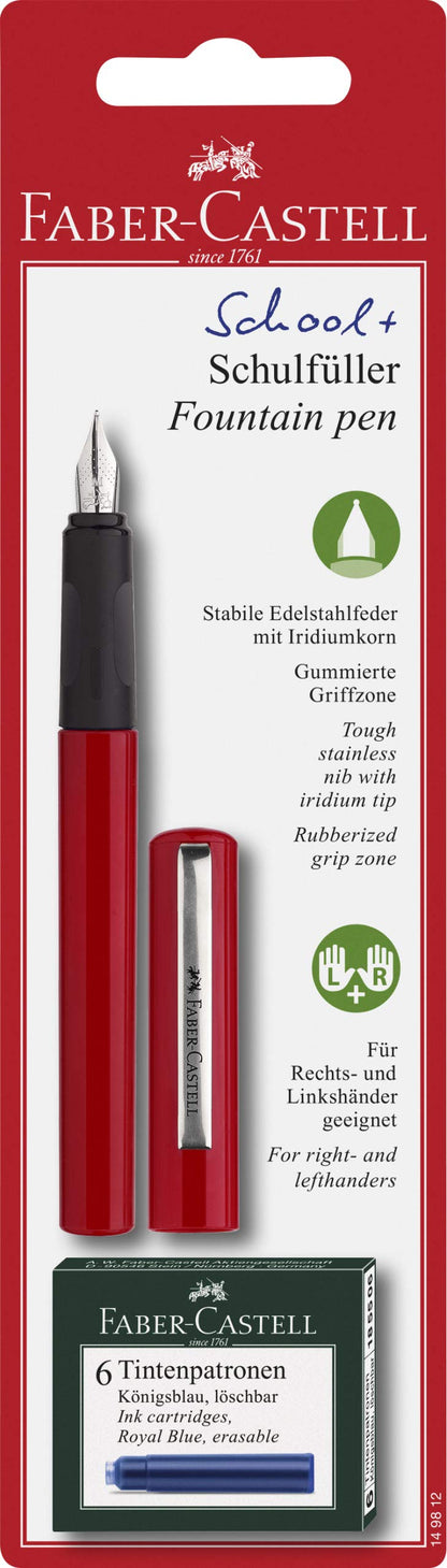 School Fountain Pen Set, Red