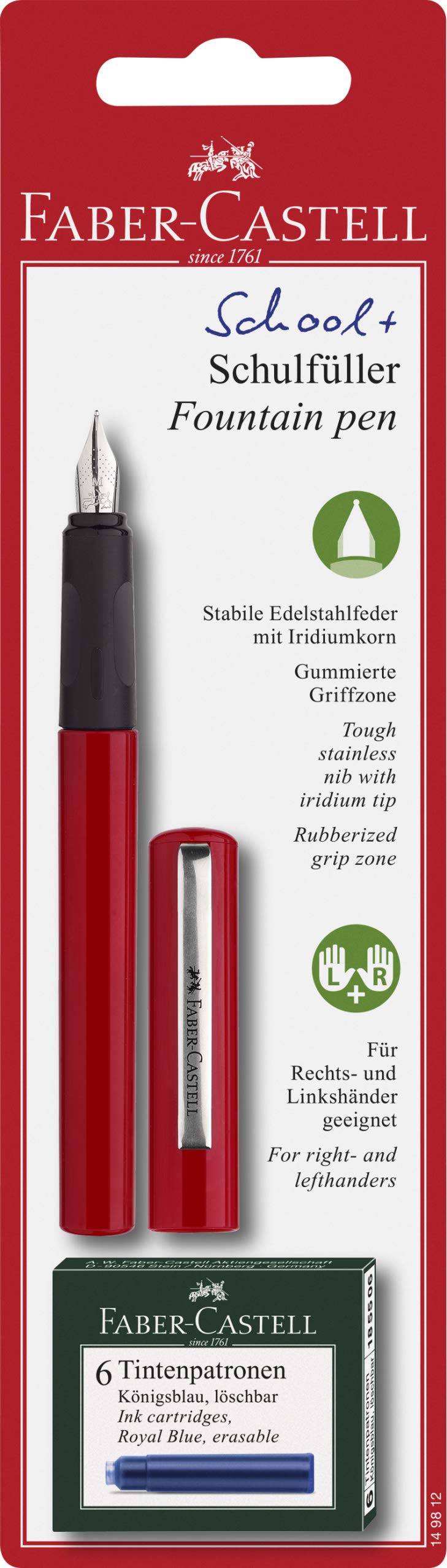 School Fountain Pen Set, Red