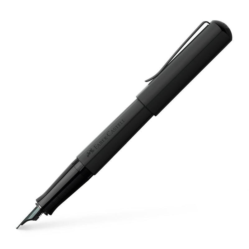 FABER-CASTELL Hexo 150570 Fountain Pen, Nib Width M, Matte Black, Pack of 1