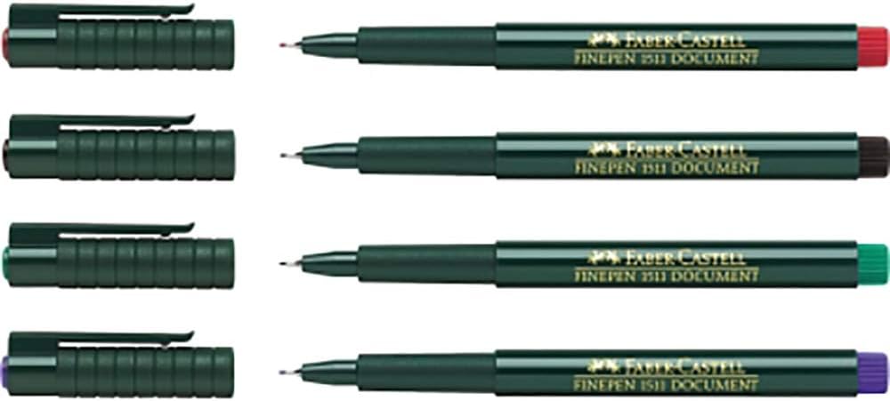 FABER-CASTELL 151163 - vezelpen Finepen 1511, 0,4 mm, groen