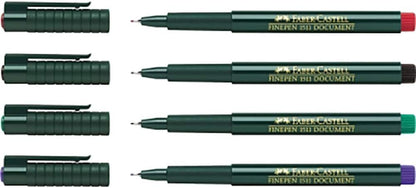 FABER-CASTELL 151163 - vezelpen Finepen 1511, 0,4 mm, groen