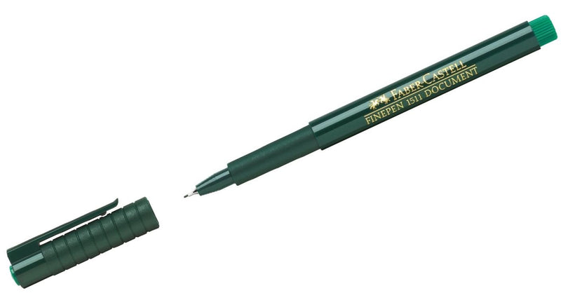 FABER-CASTELL 151163 - vezelpen Finepen 1511, 0,4 mm, groen