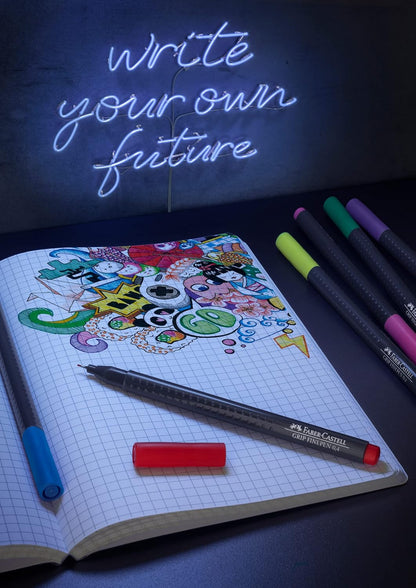 Faber Castell Grip Finepen Pen - set of five