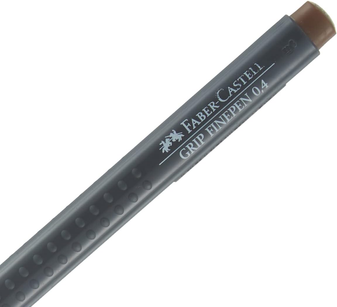 Faber-Castell fine tip pen, 0.4 mm - brown 80