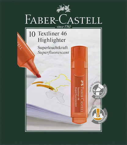 Faber-Castell 154615 - Marcadores fluorescentes Textliner 1546, color naranja(1 unidad)