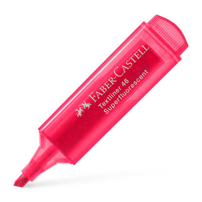 Faber-Castell 154621 - Caja con 10 Marcadores Fluorescentes Textliner 46 - Rojo