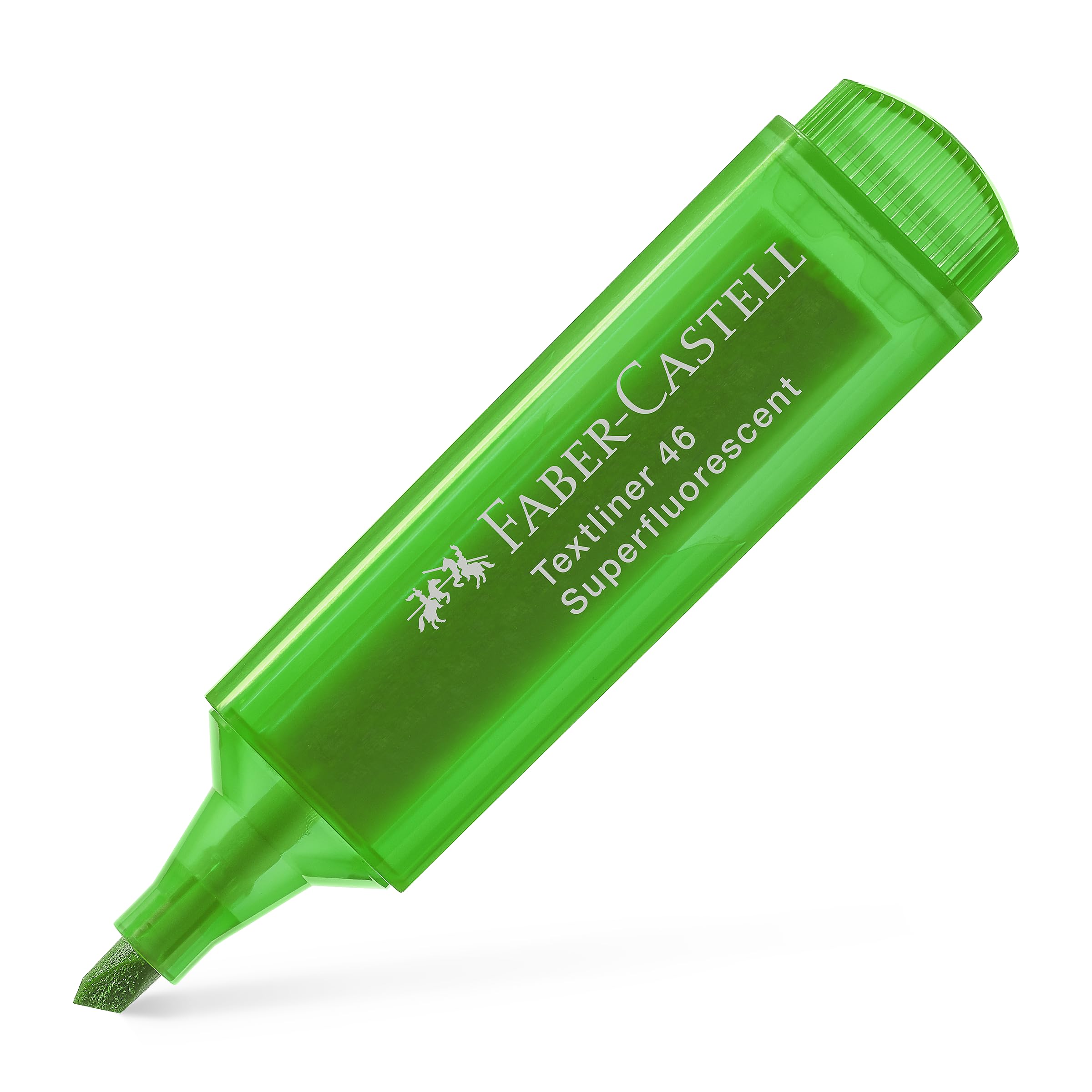 Faber-Castell 1546 Super Fluorescent Textliner - Green (Box of 10