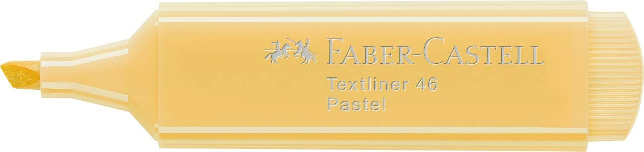 Faber-Castell 154667 TEXTLINER 1546 Pastel Highlighter 3 line thickness: 5 mm, 2 mm and 1 mm. Pastel color: Vanilla, 1 Piece