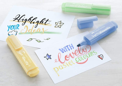 Faber-Castell 154667 TEXTLINER 1546 Pastel Highlighter 3 line thickness: 5 mm, 2 mm and 1 mm. Pastel color: Vanilla, 1 Piece