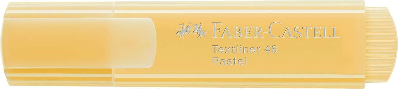 Faber-Castell 154667 TEXTLINER 1546 Pastel Highlighter 3 line thickness: 5 mm, 2 mm and 1 mm. Pastel color: Vanilla, 1 Piece