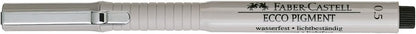 Faber Castell 166599 0.5 mm Ecco Pigment Fibre-Tip Pen - Black