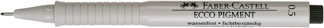 Faber Castell 166599 0.5 mm Ecco Pigment Fibre-Tip Pen - Black