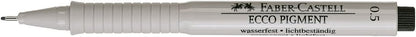 Faber Castell 166599 0.5 mm Ecco Pigment Fibre-Tip Pen - Black