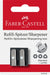 Faber-Castell Refill double hole plastic sharpener for RollOn sharpening box on Blister Card,Black