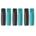 Faber-Castell Grip 2001 Eraser Rubber Pencil Cap - 6-Pack Select Colours (Black, Turquoise, Purple, Pink) (Black + Turquoise