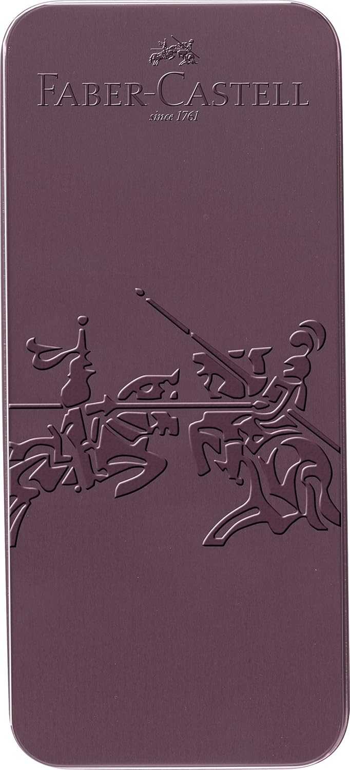 FABER-CASTELL Grip Edition 201530 Gift Set with Fountain Pen M and XB Ballpoint Pen in Metal Case Berry