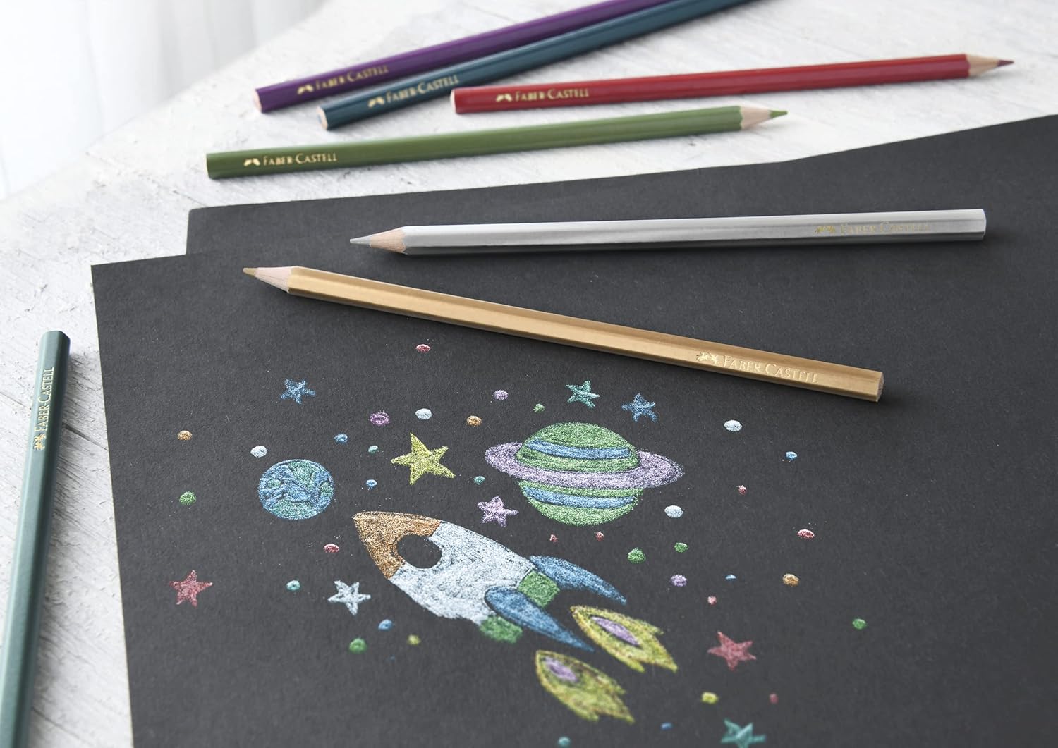 Faber-Castell 201583 Metallic Colour Pencil (Pack of 10)
