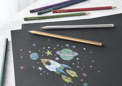 Faber-Castell 201583 Metallic Colour Pencil (Pack of 10)