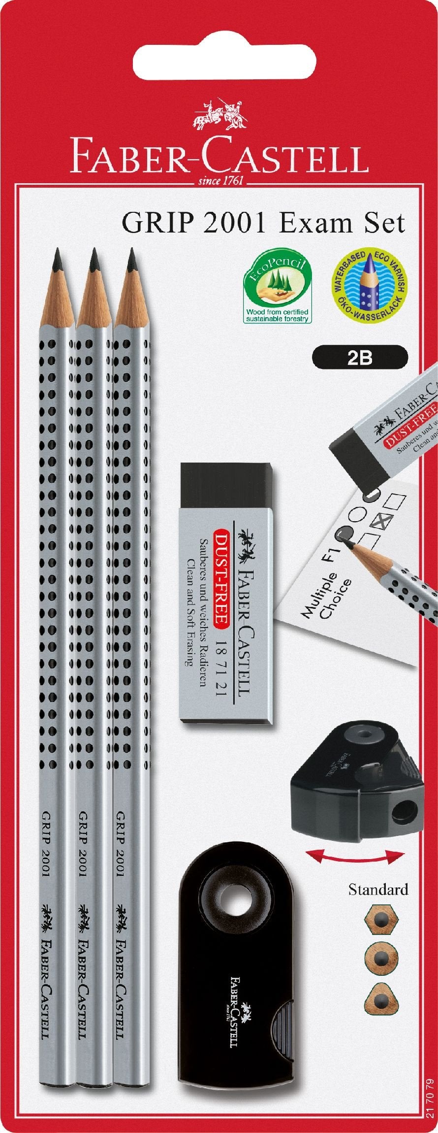 Faber Castell 217079 "Grip 2001 Exam" Pencil-Set