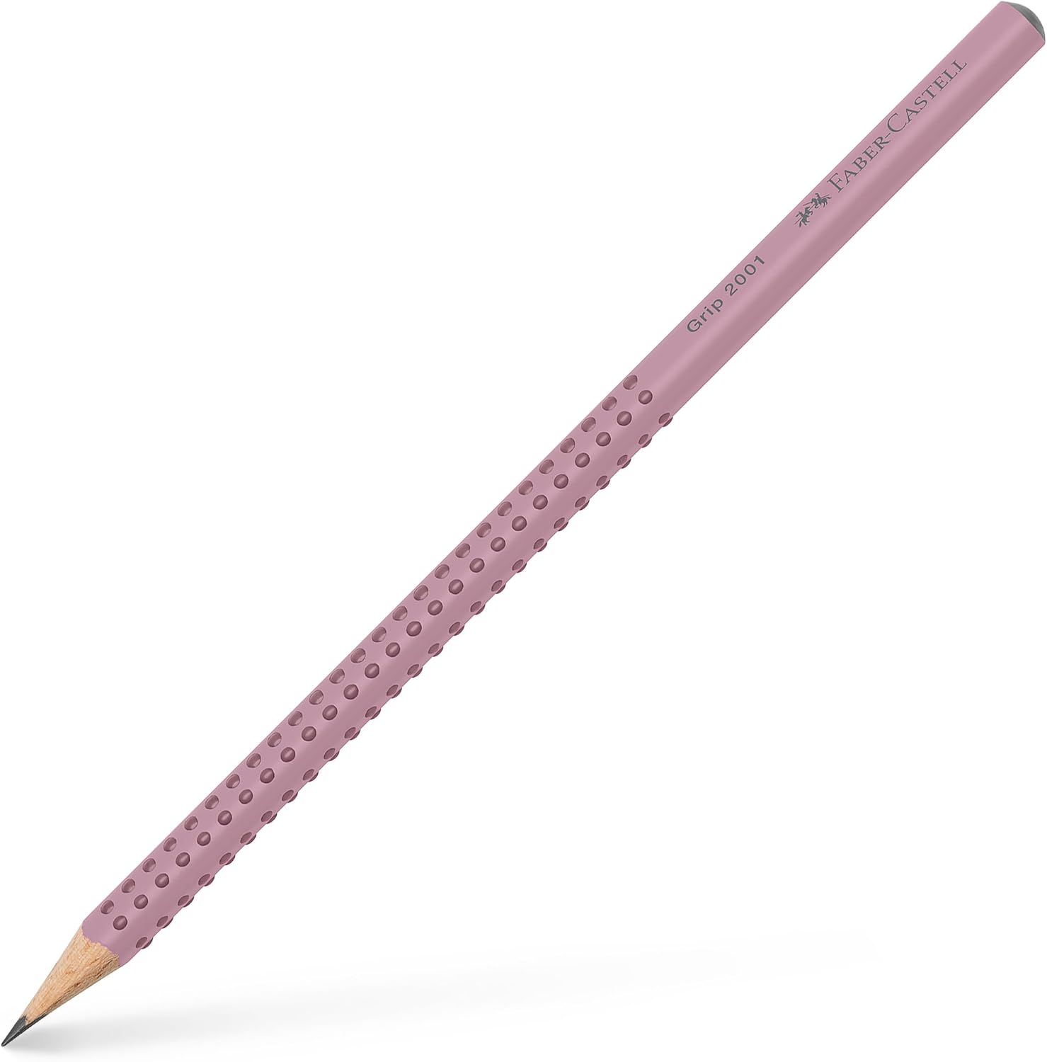 Faber-Castell 217084 - Set di matite Sleeve, con temperino, gomma e 3 matite, Grip 2001 rose shadows