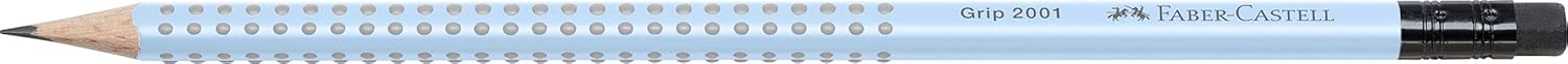 Faber-Castell 217274 Pencil Grip Graphite with Rubber B Sky Blue