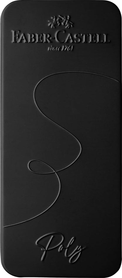 FABER-CASTELL 241050 Poly Pen Writing Set with Ballpoint Pen and Fountain Pen Black
