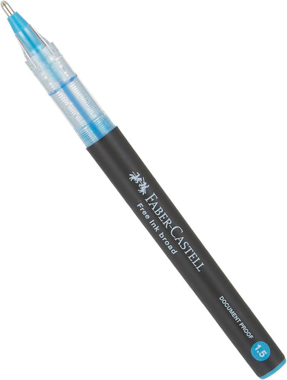 Faber Castell Free Ink Broad Ballpoint Pen 1.5 mm Blue