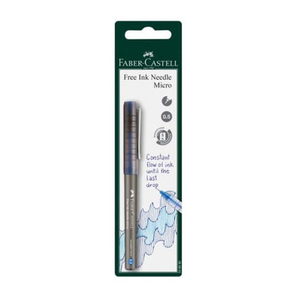 Faber-Castell Free Ink Needle 0.5mm Roller Pen – Blue