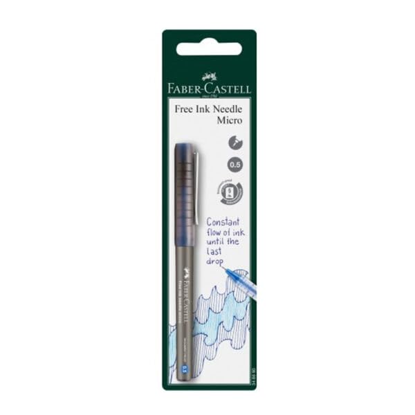 Faber-Castell Free Ink Needle 0.5mm Roller Pen – Blue