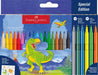 FABER-CASTELL 554222 - Dino Felt Pen Set, 24 Felt Tip Pens in Standard and Pastel Colours