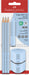 Fabe-Castell 580074 Grip Pencil Set, Sky Blue, with Sharpener and Eraser, 5-Piece Writing Set