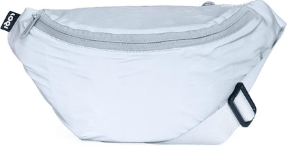LOQI Unisex Adult Metallic Bum Bag, silver, One Size