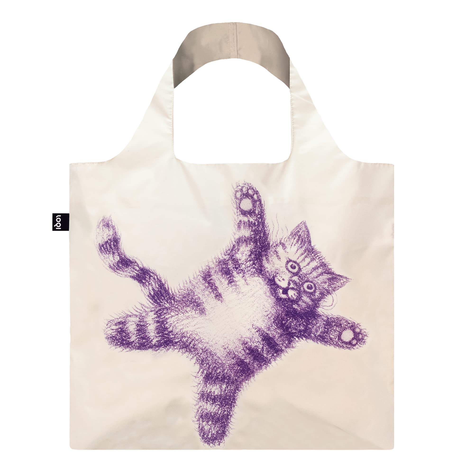 Loqi Armando Veve Flying Purr-Ple Cat Recycled Bag
