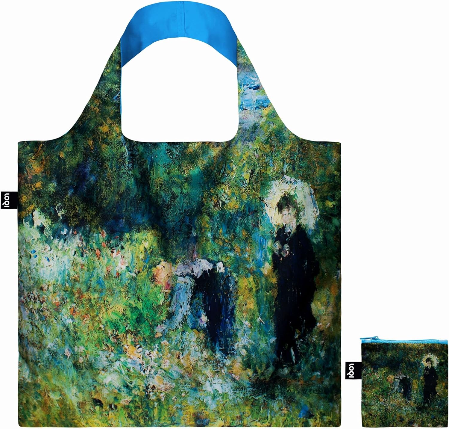LOQI Museum Pierre-Auguste Renoir Reusable Shopping Bag, Woman with a Parasol in a Garden, One Size