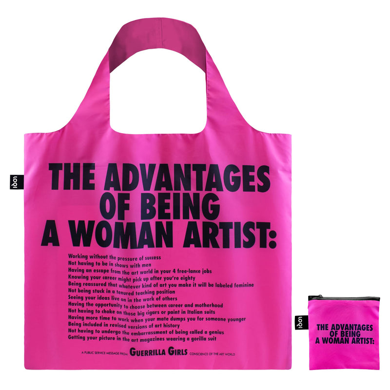 LOQI Guerrilla Girls Ladies Recycled Bag The Benefits of an Artist, Multi-Colour, M, Multicolor, M, Contemporary, Multicolored, M, Contemporary