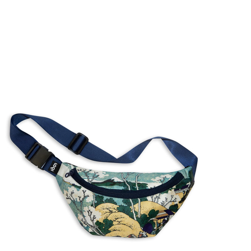 KATSUSHIKA Hokusai Fuji by Gotenyama Recycled Carry Bag, Blue, M, Bumbag, Blue, M, Japanese, Monumental, Blue, M, Japanese,Monumental