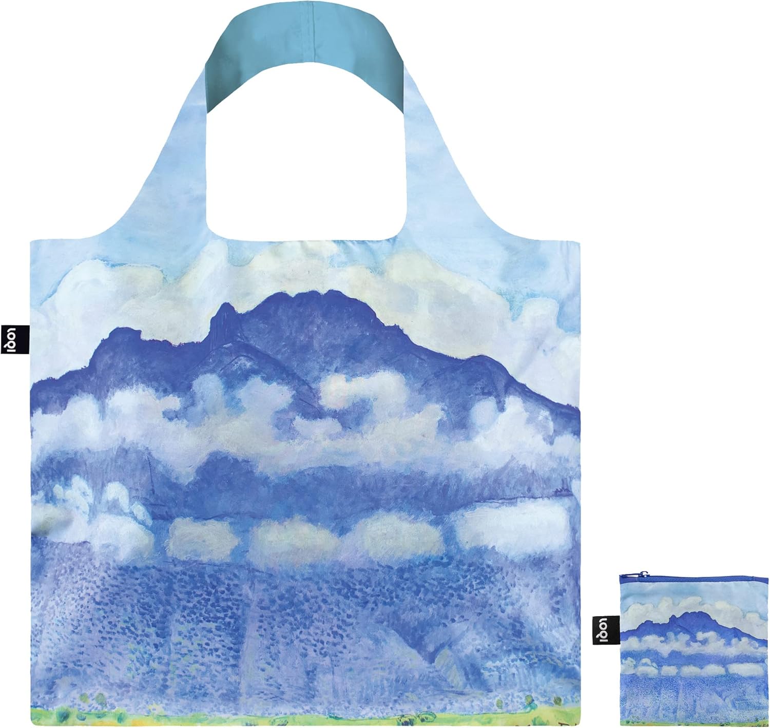 LOQI Ferdinand Hodler The Schynige Platte Bag, blue, Contemporary