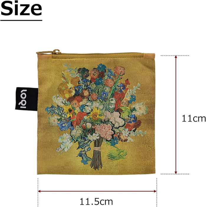 LOQI Vincent Van Gogh VGM 50th Anniversary Bouquet/Flower Pattern Gold Recycled Bag