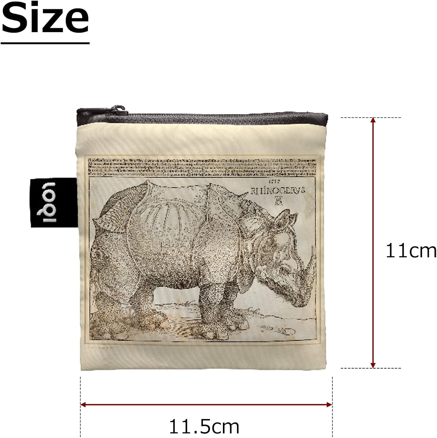 LOQI Albrecht Duerer - Rhinocerus Recycled Bag