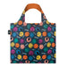 LOQI Smiley Shopping Bag - Boys and Girls Recycled 50 x 42/69 cm, blue