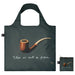 LOQI RENE MAGRITTE The Treachery of Images Recycled Bag, Black, Grey, Black, Grey, Contemporary, black/grey, Contemporary