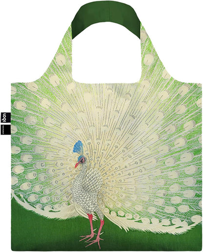 LOQI Ohara Koson - Pauw/Peacock c. 1925-1936 Recycled bag, green, Western, Green, Western
