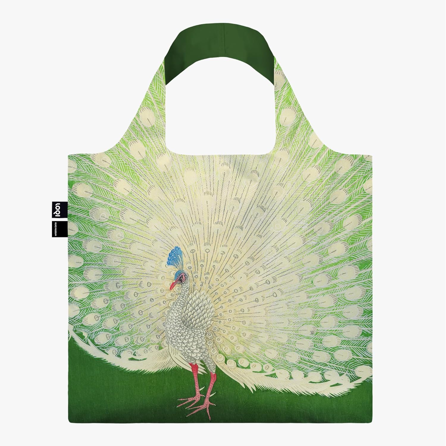 LOQI Ohara Koson - Pauw/Peacock c. 1925-1936 Recycled bag, green, Western, Green, Western