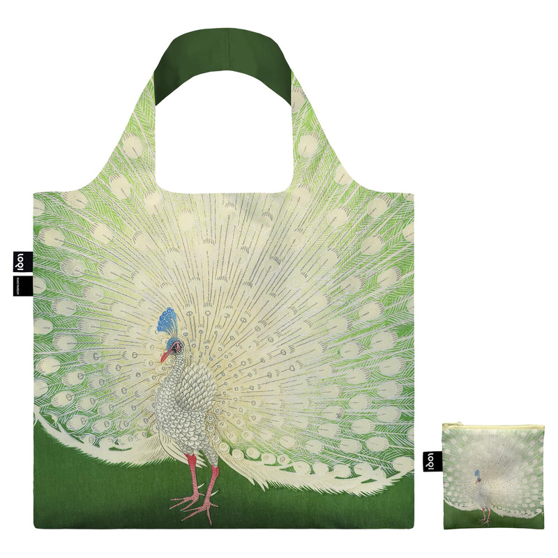 LOQI Ohara Koson - Pauw/Peacock c. 1925-1936 Recycled bag, green, Western, Green, Western