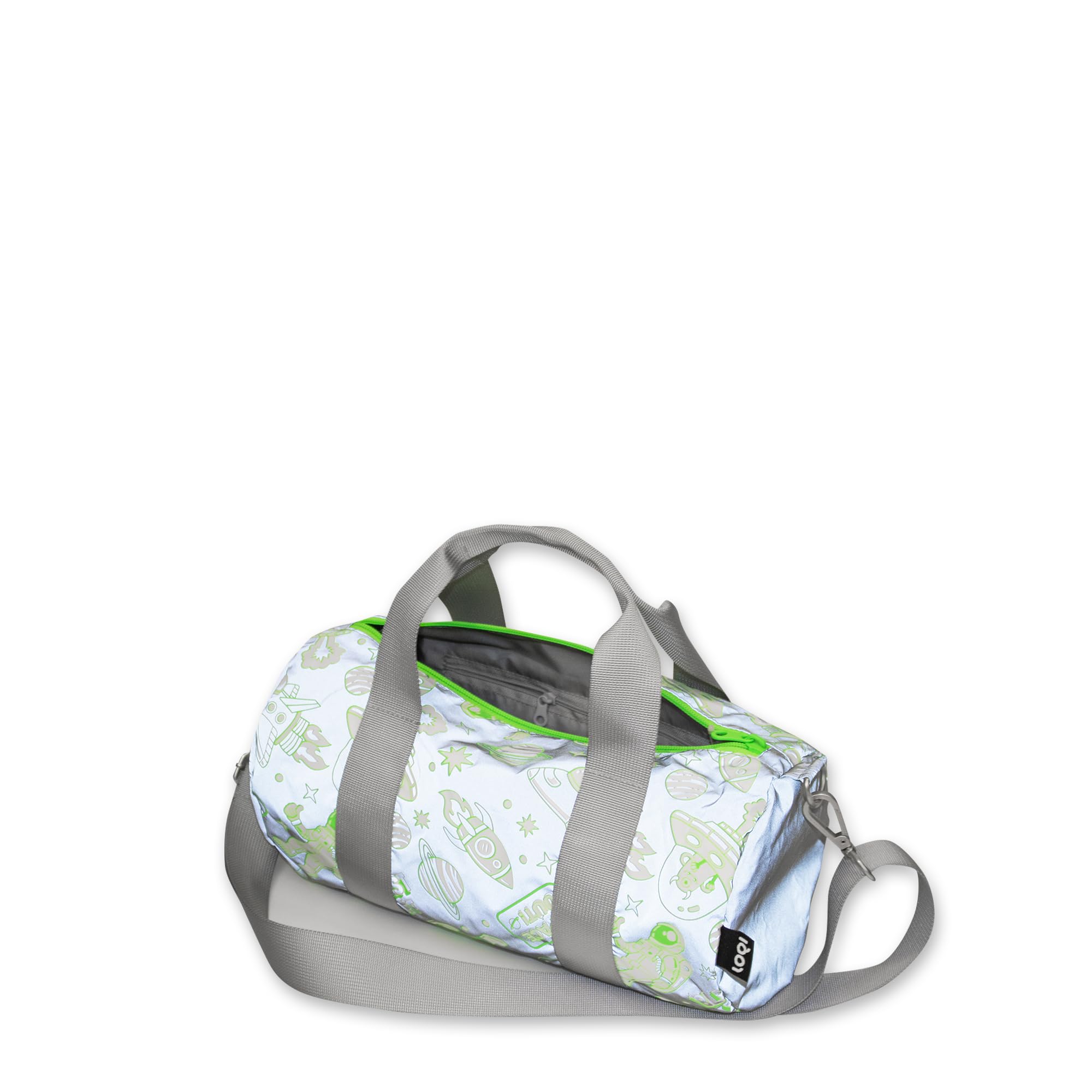 Space Out Reflective Medium Weekender, Silver (Silver), Silver (Silver