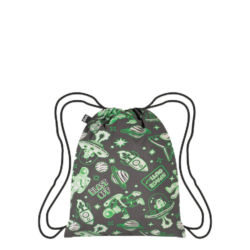 LOQI Space Out Reflective Medium Backpack, silver, Medium