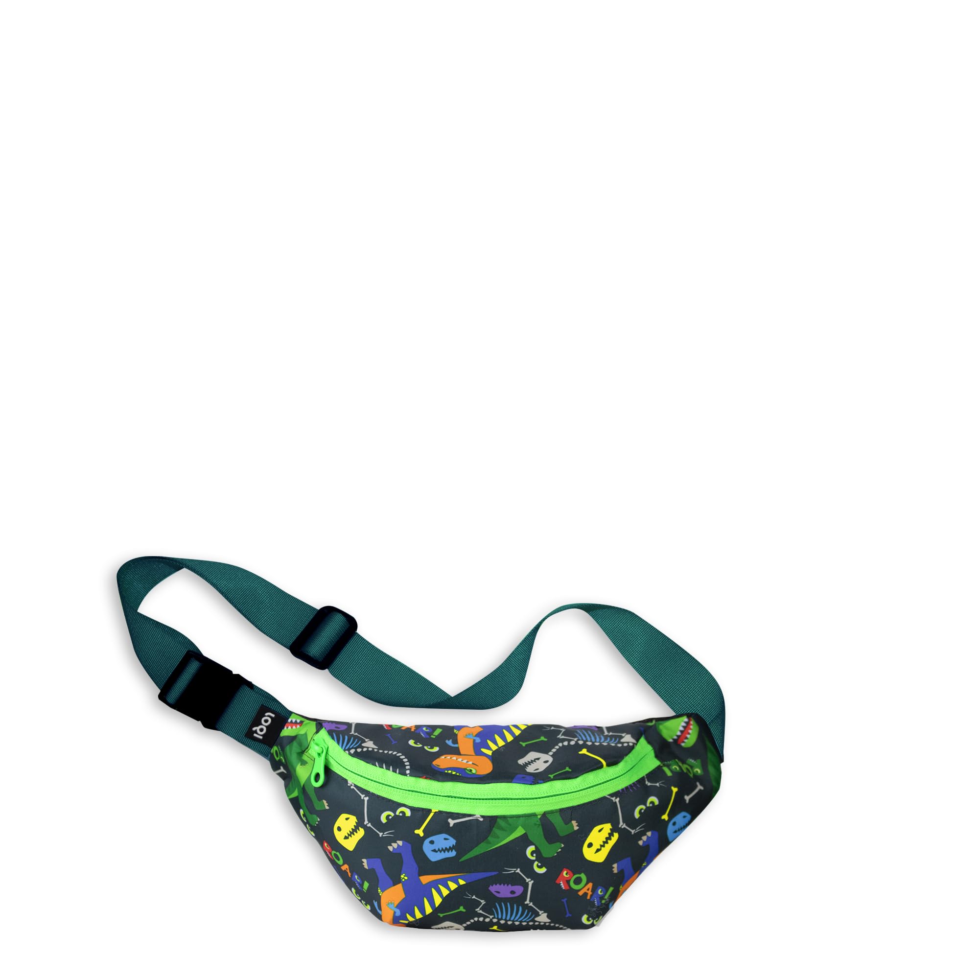 Dinosaur Roar Recycled Medium Bumbag, dunkelgrün, M, Bumbag with Adjustable strap