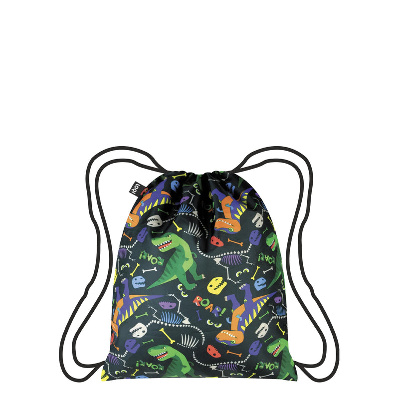 LOQI DINOSAUR Roar Recycled Medium Backpack, blue, Medium