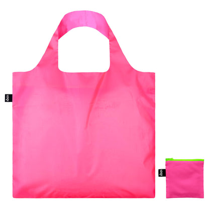 LOQI Recycled Bag Neon Pink, Fluorescent Pink, Fluorescent Pink, Contemporary, Neon pink, Contemporary